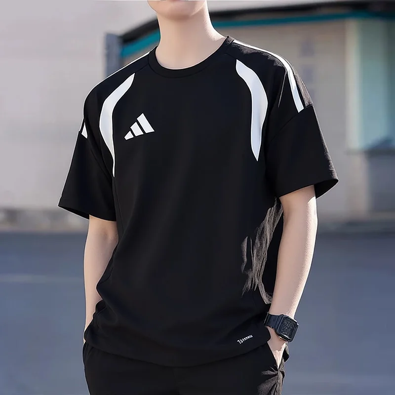 Фото Мужская футболка Adidas TIRO26L JSY M с коротким рукавом, новая летняя коллекция 2026, повседневный стиль, KB1348-KB1350 №2