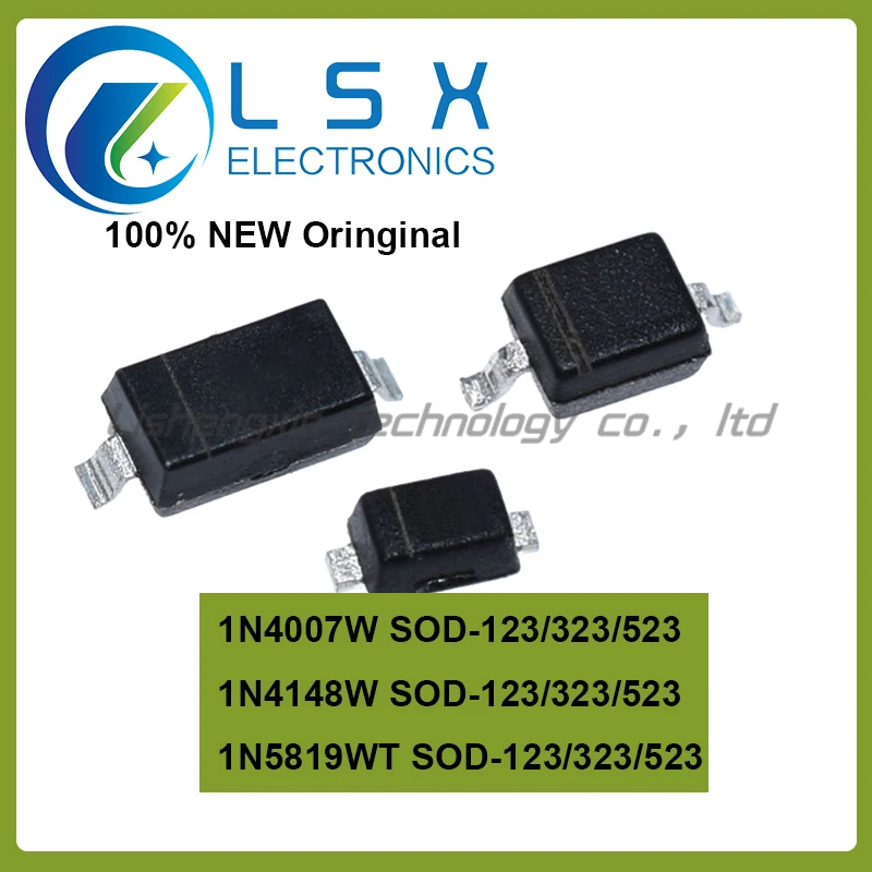 

100pcs SMD diode 1N5819W 1N4007W 1N4148W SOD123 SOD-323 SOD-523 1206 0805 1N4148WS 1N5819WS B5819WS 1N4148WT 1N5819WT 1N4007WT