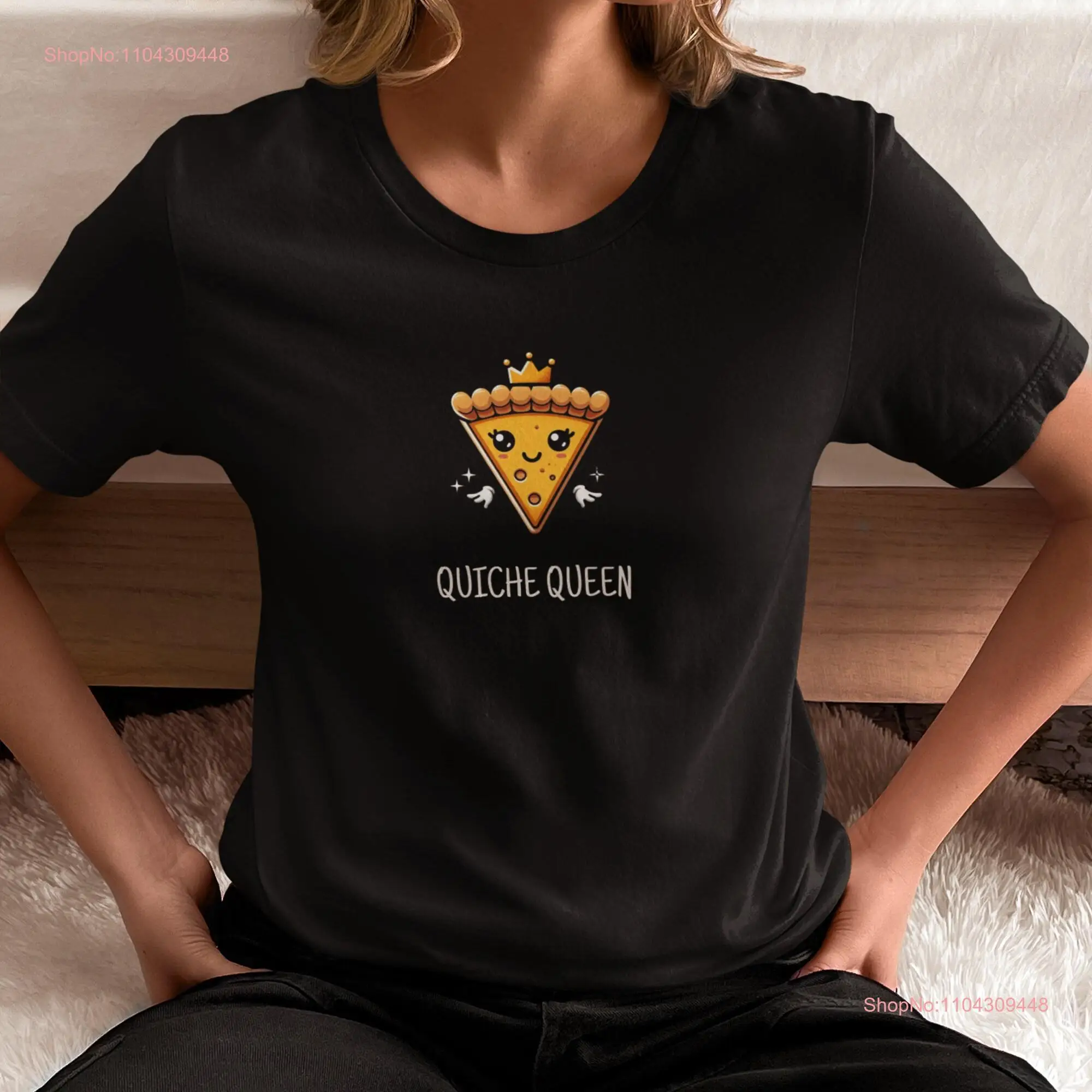 Breakfast Quiche Queen Jersey T Shirt long or short sleeves