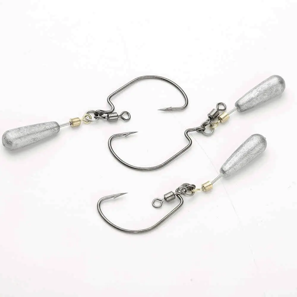 

5pcs Saltwater Fishing Sinker 3g-12g Bass Fishing Fishing Tools Fishing Lead Sinker Fishing Weights Rig Offset Hooks Drop Shot