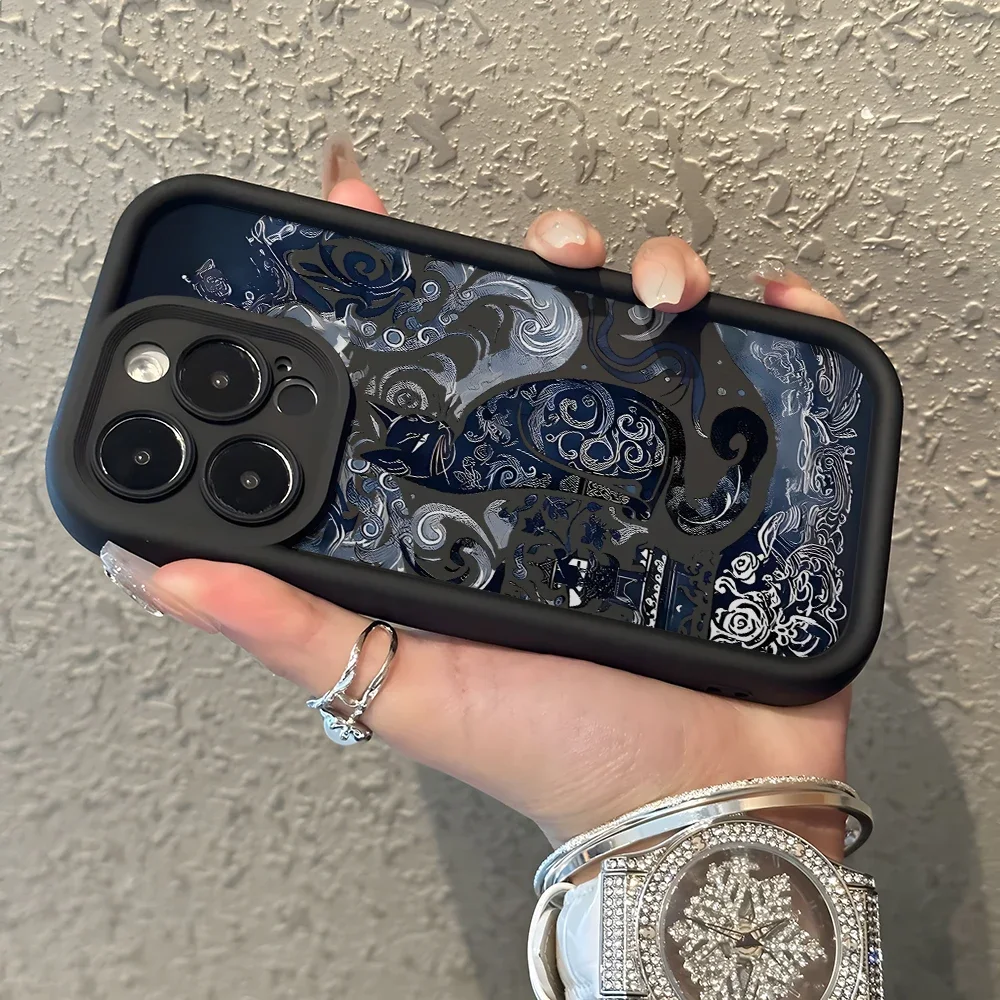 Cool Totem Cat Чехол для телефона Oppo Reno 12 11 10 8 7 6 5 4 3 2 Reno12 Reno11 Reno10 Reno8 T Z F Pro Plus 4G