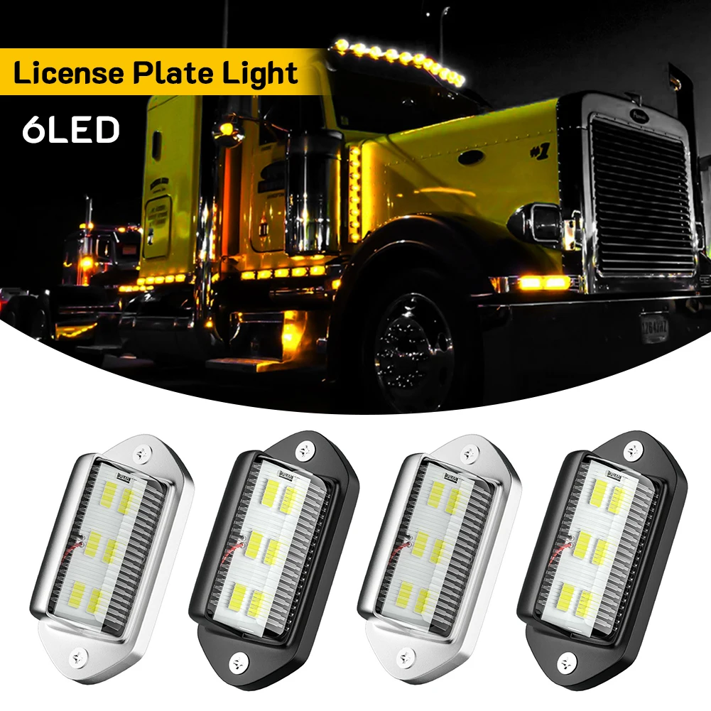 

2pcs License Plate Light 2835 LED Chips High Brightness Warning Signal Lamp Waterproof LED Side Marker For Bmw Tesla VW Benz