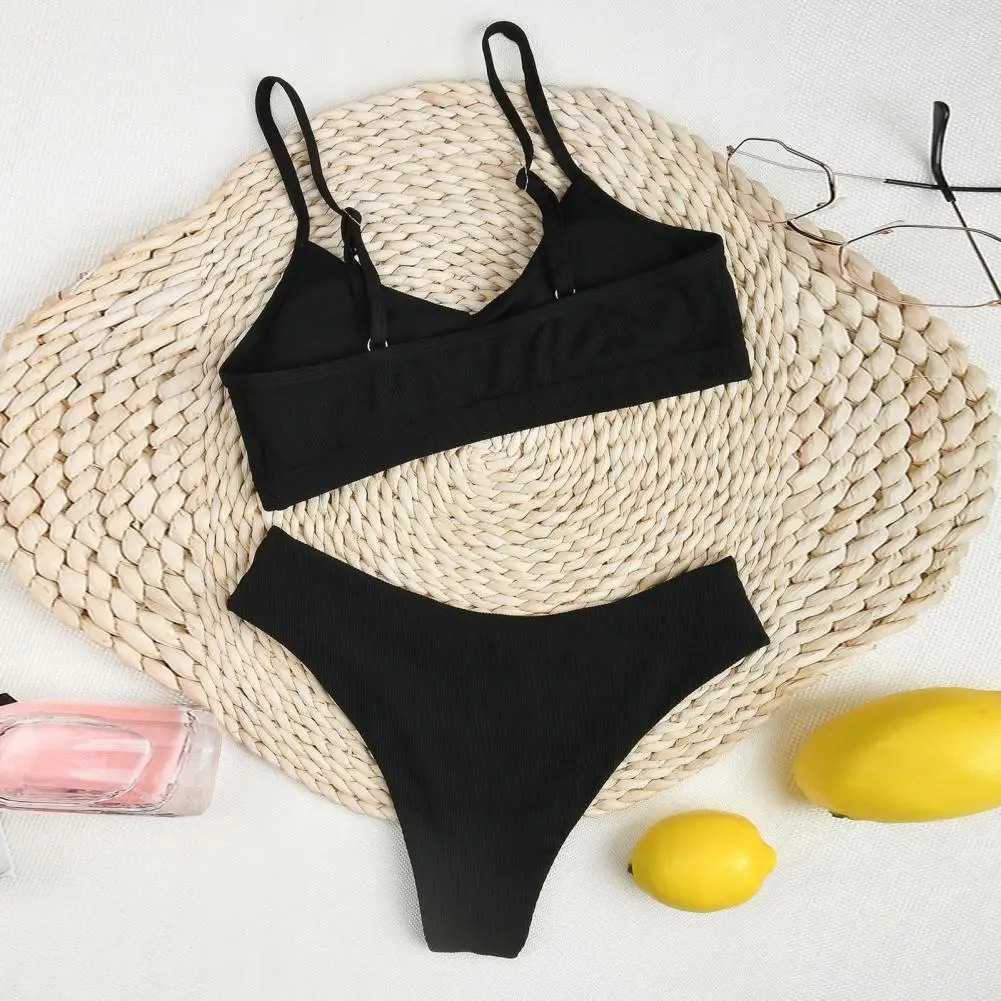 

Купальный костюм, популярный купальник на бретельках с высокой талией без косточек