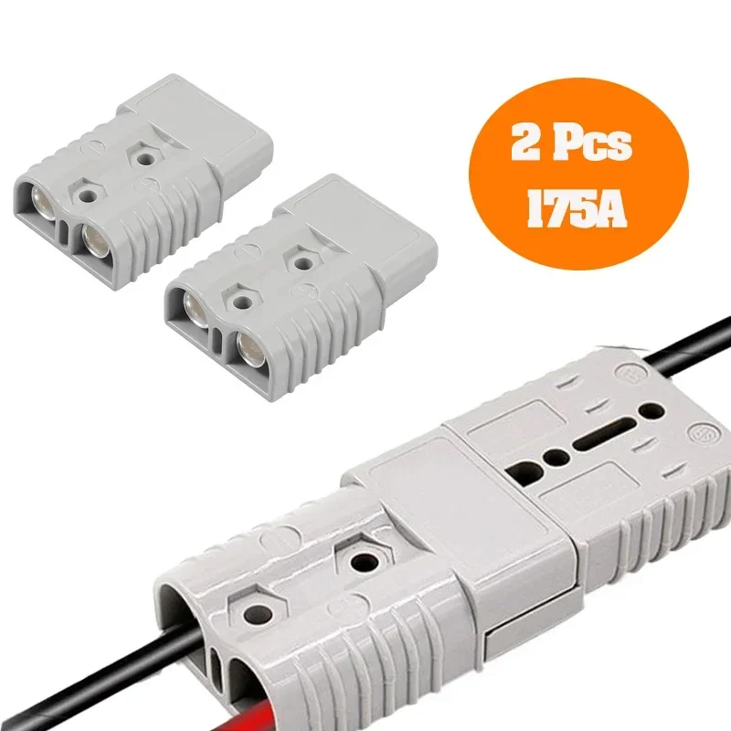 

2 шт., 1/0 AWG 175A 600V Электроинструмент переменного/постоянного тока для разъемов в стиле Андерсон, быстроразъемный комплект, разъем для электрического автомобильного аккумулятора