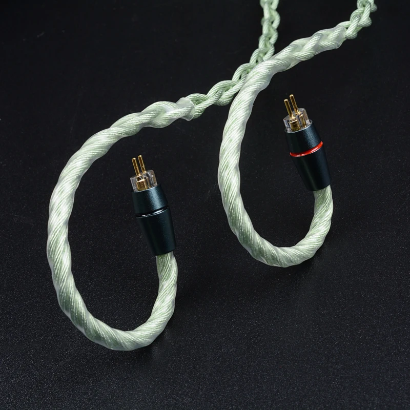 Фото NiceHCK GreenMood Wire Уникальный многокомпонентный комбинированный аудиокабель для наушников 4,4 мм 0,78 2-контактный для HeartField Yume2 ELIXIR A5000 №4