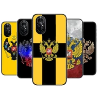 russia russian flags clear phone case for huawei honor 20 10 9 8a 7 5t x pro lite 5g black etui coque hoesjes comic fash desig