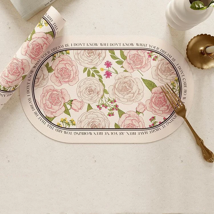 Овальные кожаные салфетки легкие роскошные водонепроницаемые и маслостойкие