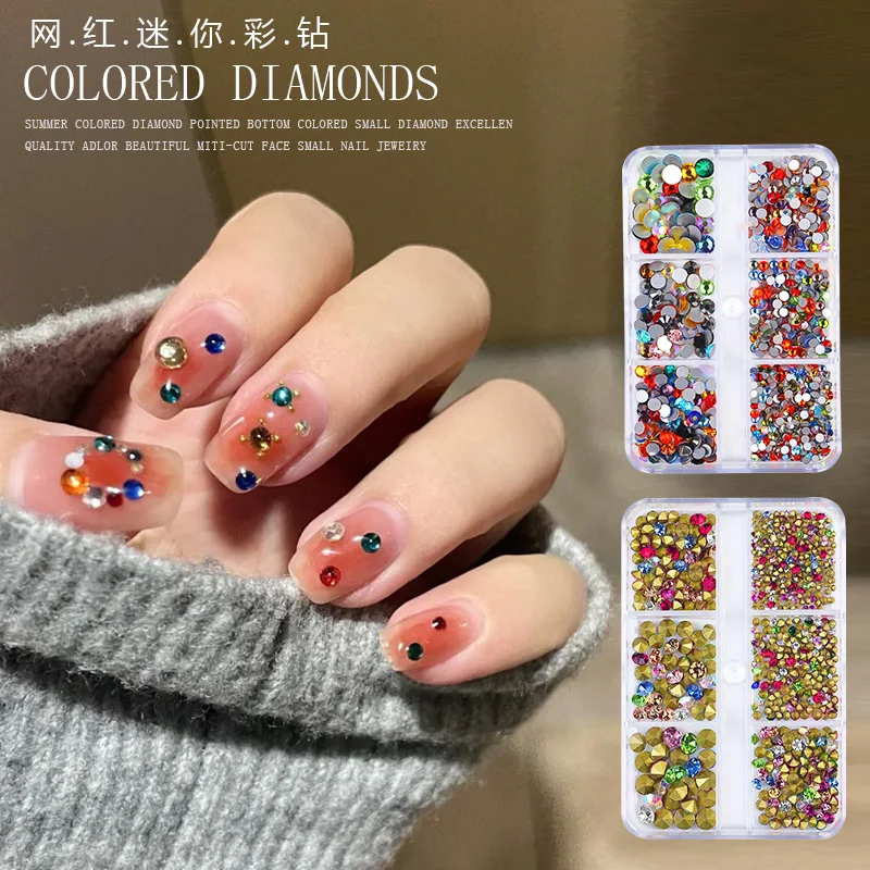

Искусство ногтей микро-фото, точечный бриллиант, Мини Кристалл бриллиант, DIY смешанные цвета, аксессуары для украшения ногтей