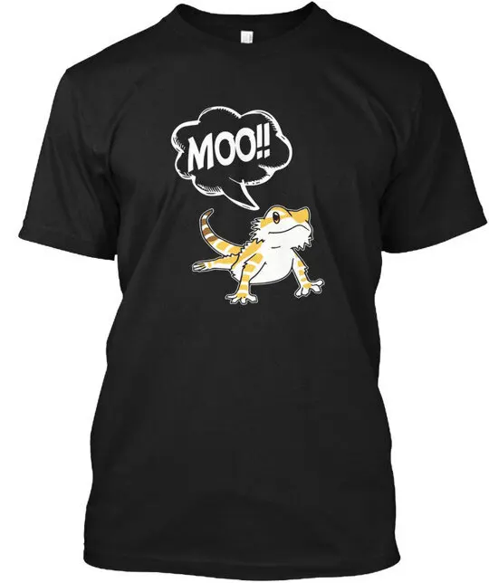 Фото Футболка с забавным бородатым драконом Goes Moo Think It A Cow Farm, сделанная в США, от S до 5XL №1