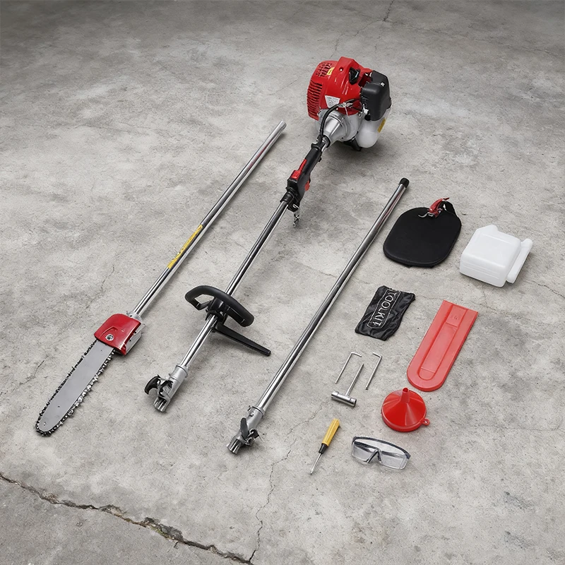 Фото Профессиональная пила 43CC и триммер для живой изгороди, комбинированный многофункциональный садовый инструмент для резки высоких ветвей и обслуживания деревьев №2