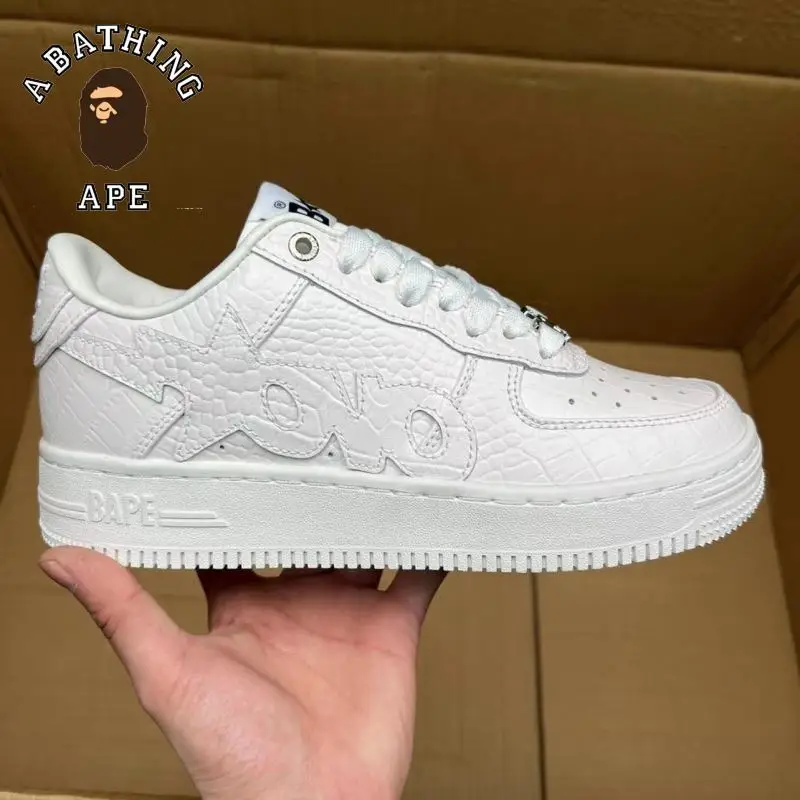 A BAThing APE BAPESTA SK8 DUNK White Black Ovo Co Branded Street Fashion Vibe Low Top Casual Sports Shoes Board Shoes
