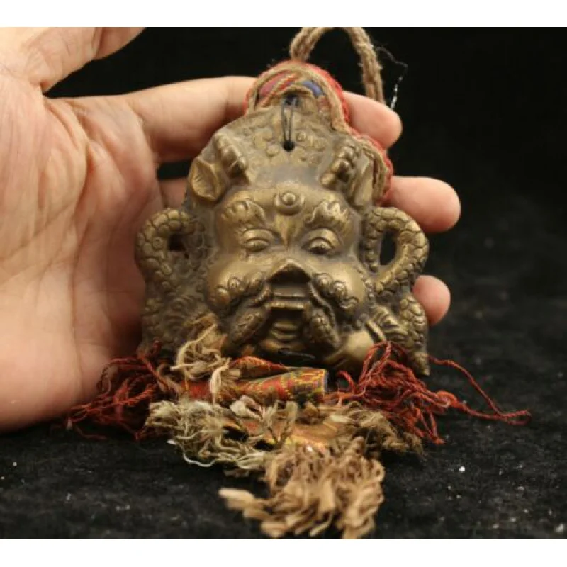 

8 cm China Brass Dharma protector Statue old Bronze Statue