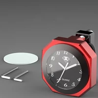 n0hf aluminum alloy motorcycle luminous handlebar mount clock watch thermometer