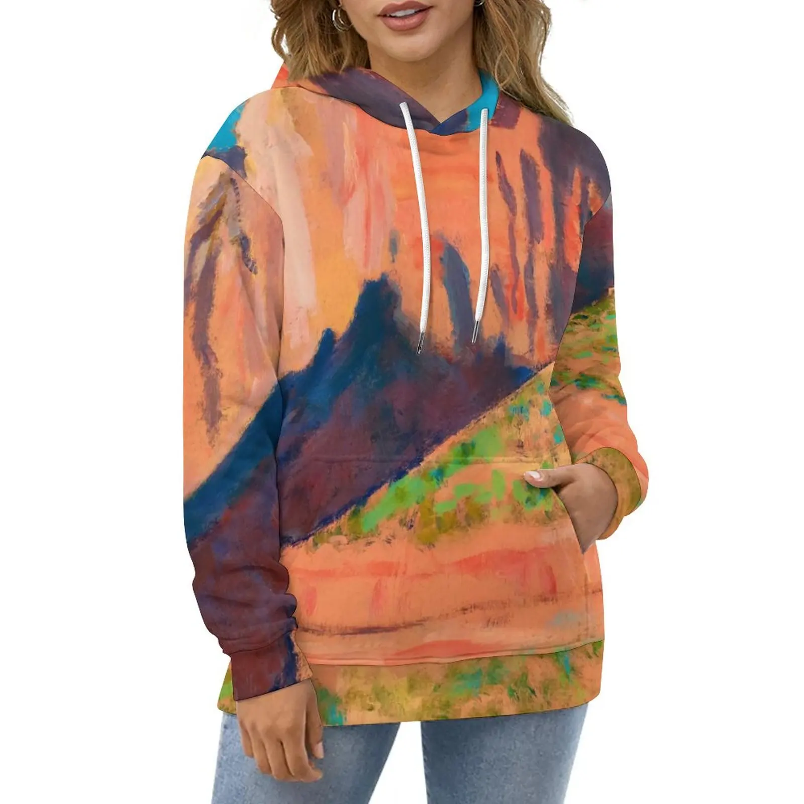 

Desert Print Hoodies Female Maynard Dixon Street Style Casual Pullover Hoodie Spring Long Sleeve Cool Graphic Sweatshirts