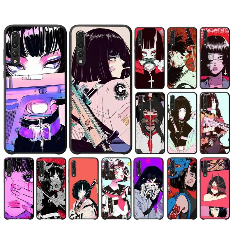 

Vinne Art Girl Anime Phone Case for Huawei P30 40 20 10 8 9 lite pro plus Psmart2019
