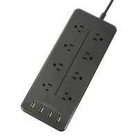 power strip 2500w with 8 outlets and 4 usb fast charging port surge protector 6 feet cable for home bedroom us plug