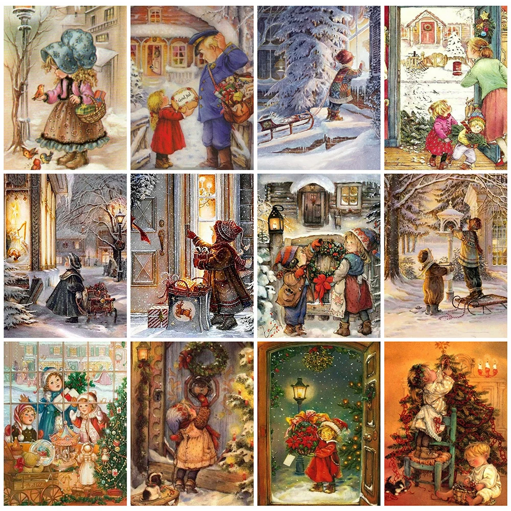 

Evershine Diamond Painting Girl Picture Of Rhinestones Diamond Embroidery Christmas Full Drill Cross Stitch Beaded Handmade Gift