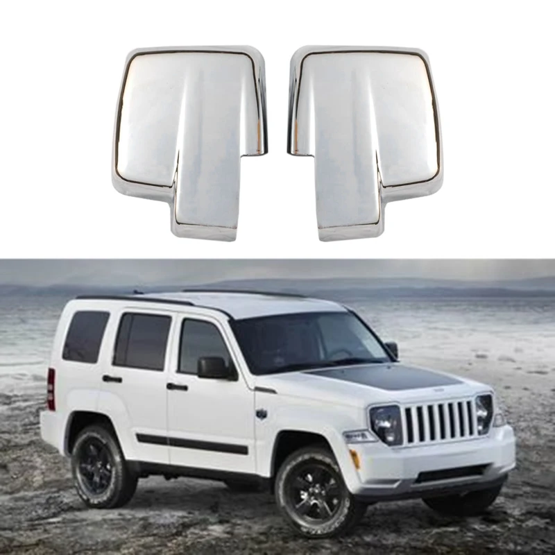 Chrome Door Side Rear View Mirror Cover Trim Molding Anti-Rub Car Styling For Jeep Liberty Patriot 2007-2015