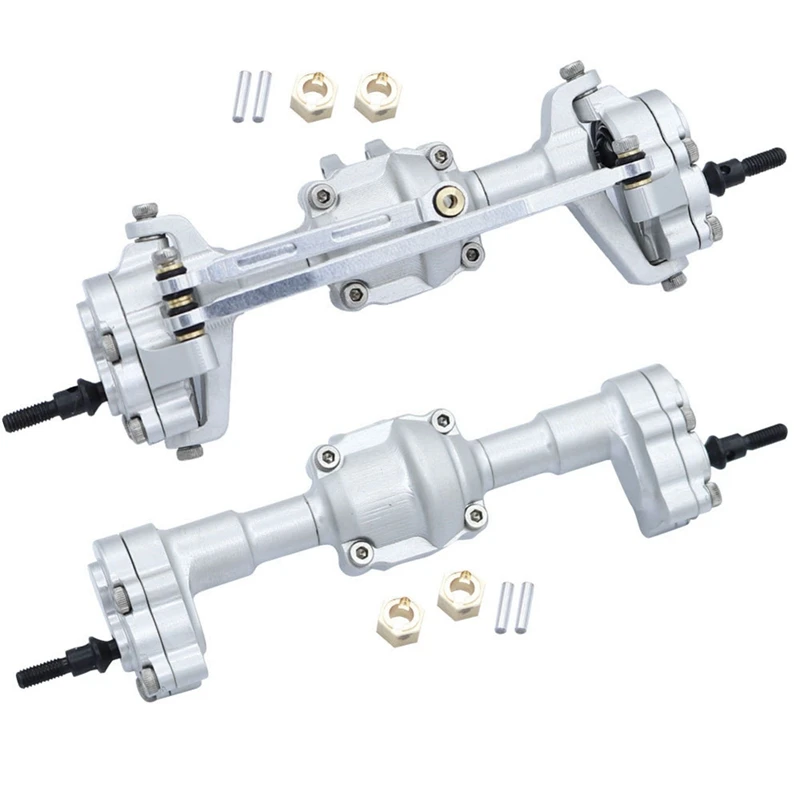 

For FMS FCX24 Complete Metal Front And Rear Portal Axle With Gear 1/24 RC Car Upgrades Parts Accessories Easy To Use ,Silver