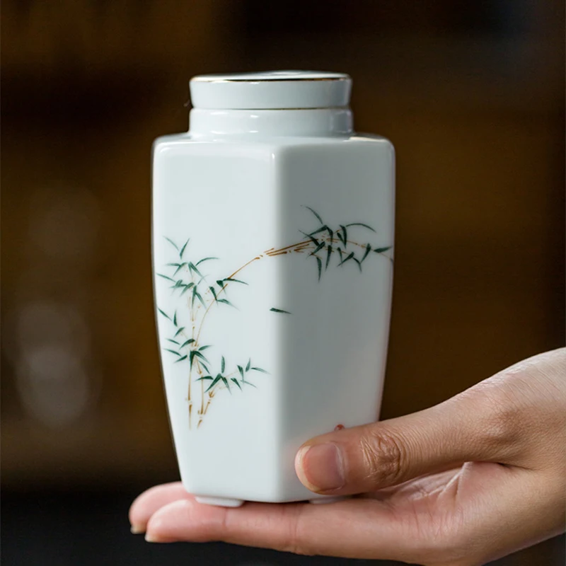 Классические керамические банки для хранения герметичный чай голубой