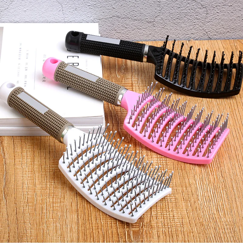Elastic wig comb massage comb portable hair brush massage brush hair comb scalp massage brush