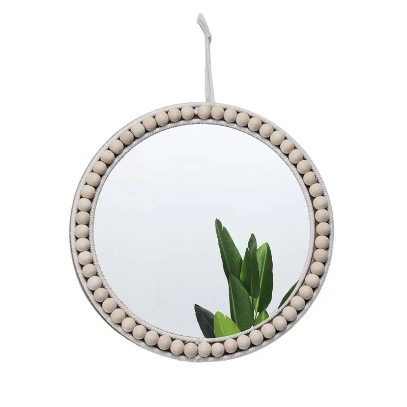 

Rope Mirror Small Round Wrapped Rope Mirror With Hook Farmhouse Antique Coastal Glass Wall Mirror Wrapped Rope Wall-Mounted