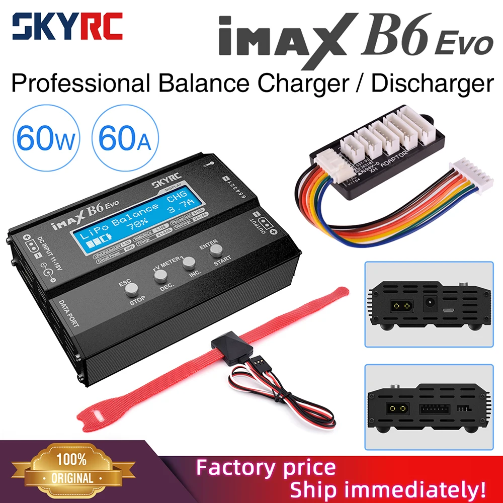 

SKYRC IMAX B6 EVO 6A 60W Balance Charger Discharger w/Bluetooth + 12V 5A Adapter Bluetooth Dongle For NiMH NiCD Lipo Battery