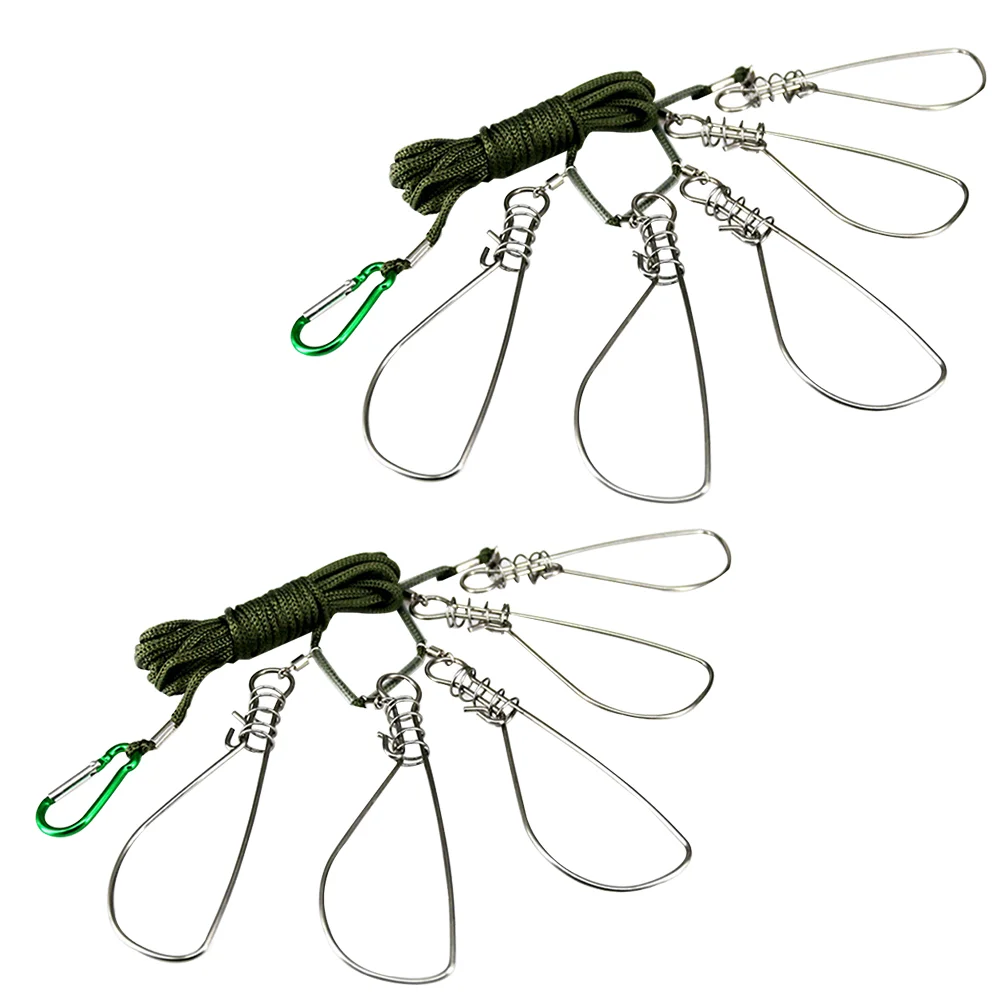

Stringer Fishing Fishduty Heavy Steel Buckle Stainless Trout Kayak Chain Locks Lock Clip Rope Kit Live Large Gear Accessories