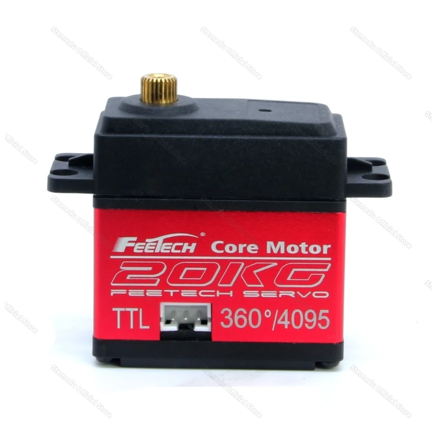 Фото Сервопривод Feetech HLS3620-C002 7.4V 20кг TTL с металлическим корпусом и железным сердечником, с контролем силы, одновальный, для привода шарниров роботизированных рук №3