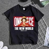 new fashion boys and girls short sleeved 2022 one piece monkey d luffy personality cartoon print short sleeved t shirt
