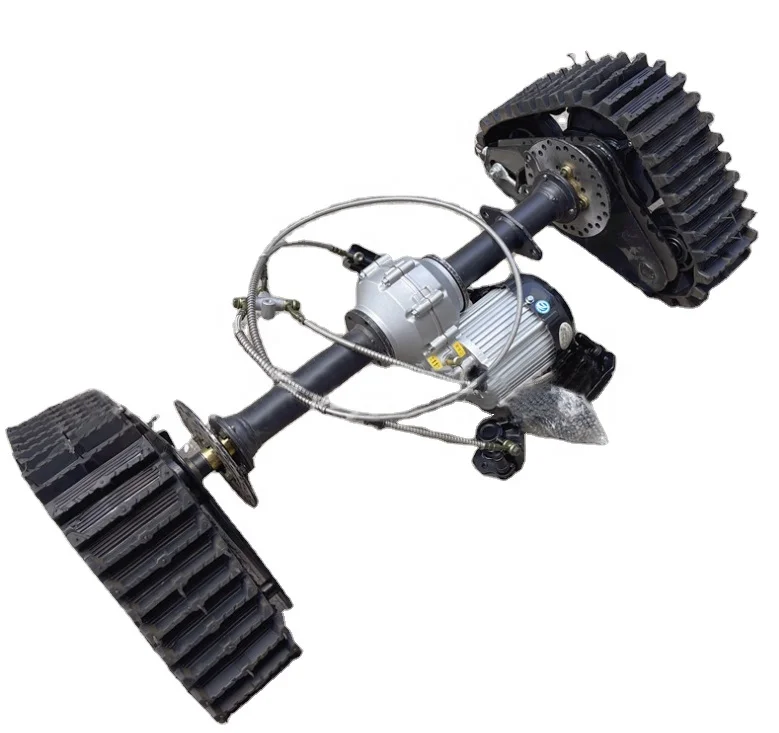 

Four wheel snowmobile electric kart disc brake modified differential rear axle track wheel motor