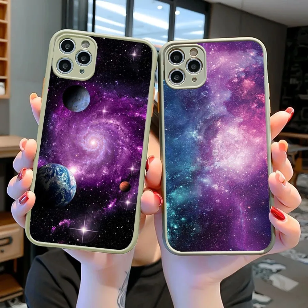 

Universe Galaxy Phone Case For IPhone 14 11 12 13 Mini Pro Max 8 7 Plus X XR XS MAX Translucent Matte Cover