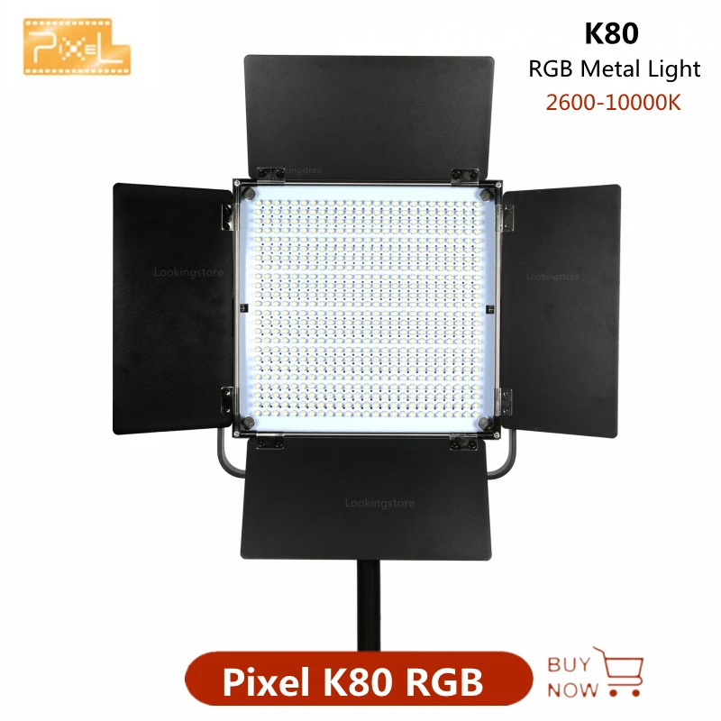 Pixel K80 RGB LED видео свет 2600-10000K светильник светодиодный Светодиодная панель с