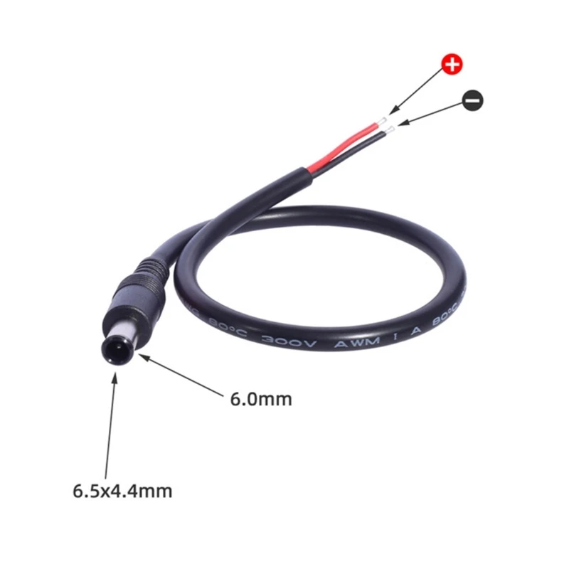 Вилка 6 5 мм x 4 для оголенного провода Пигтейл