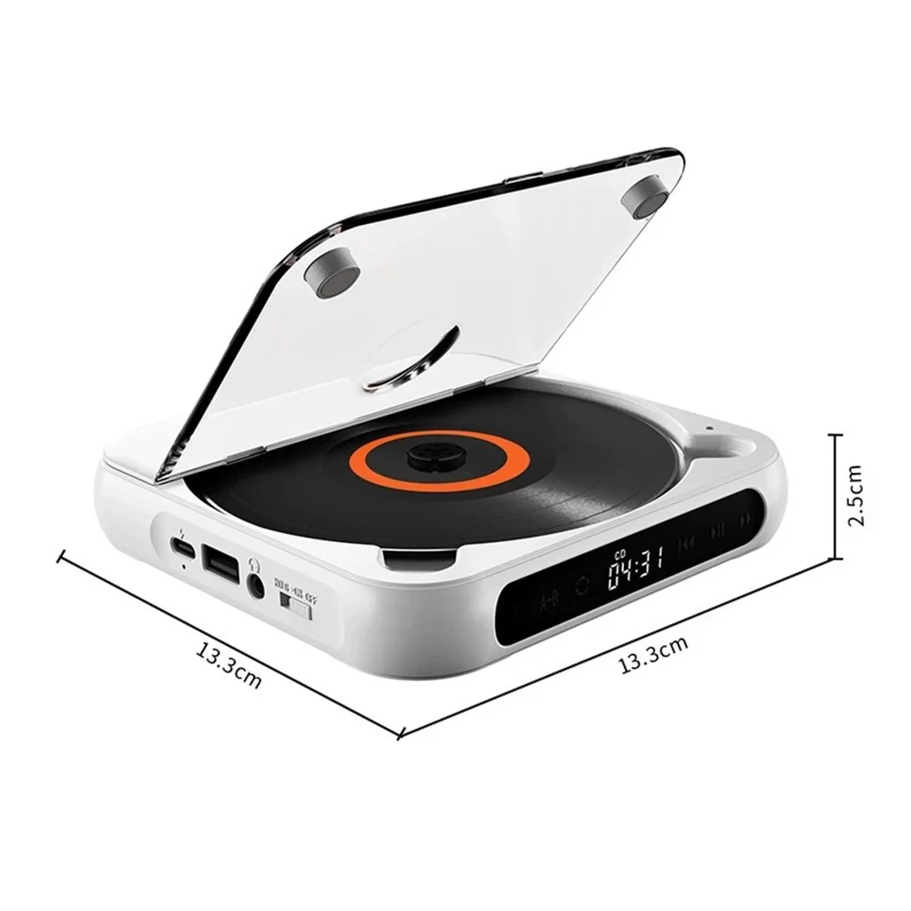 Портативный CD-плеер с 5 режимами воспроизведения, мини-музыкальный компакт-диск Walkman для студентов, мужчин, женщин, сенсорный экран, Bluetooth-наушники, дропшиппинг (art.: 3920cefbbed32) - 3920cefbbed32