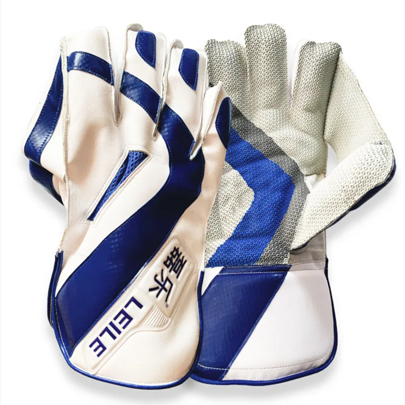 LEILE Cricket Keeping Gloves Wicket Keeper Leather Protective Glove For Hard Ball Padded Breathable Cushioned Catch