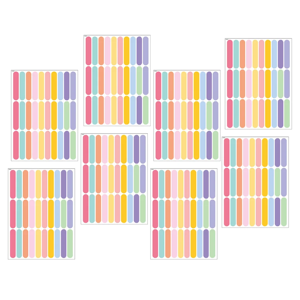 

8 Sheets of Decorative Nursery Colorful Baby's Room Wall Stickers Colorful Wall Stickers for Bedroom