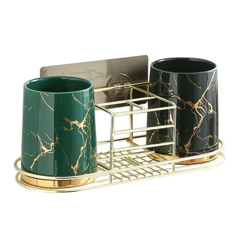 

Ceramic Simple Light Luxury Creative Mouthwash Cup Brushing Cup Household Tooth Cylinder Couple Wash Cup Set