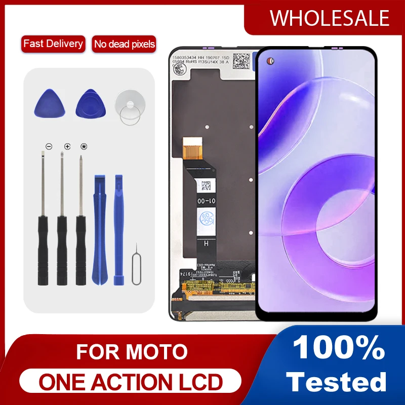 

6.3 Inch XT2013-4 Display For Motorola Moto One Action Lcd Touch Panel Screen Digitizer XT2013-1 XT2013-2 Assembly With Tools