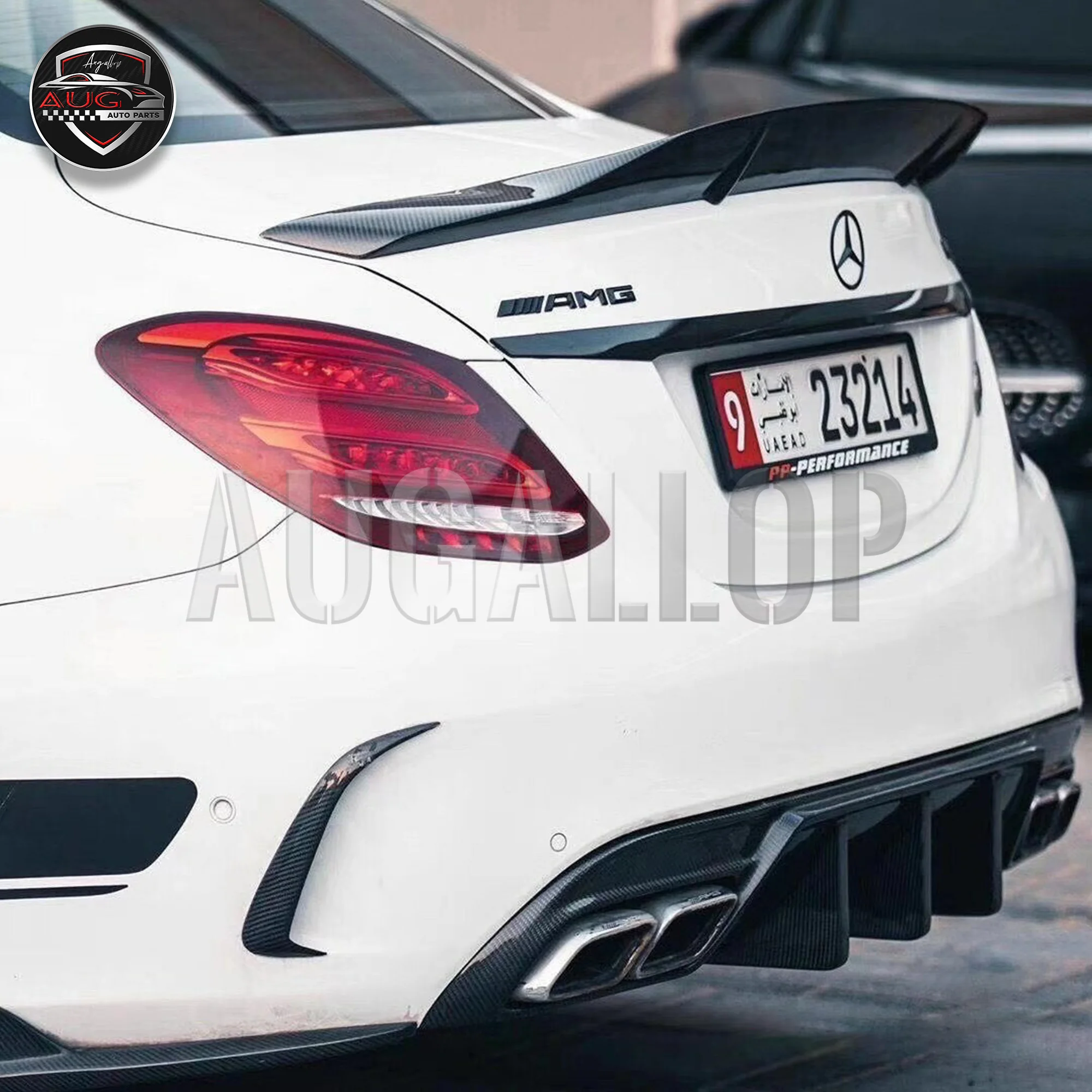 

For Mercedes-Benz W205 C63 carbon fiber FD rear lip AMG tail throat Brabus tail (D147)