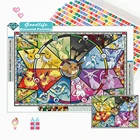 Алмазная живопись 5D сделай сам, мультяшная мозаика с покемоном, алмазная вышивка, наборы для вышивки крестиком, рукоделие, стразы, домашний декор