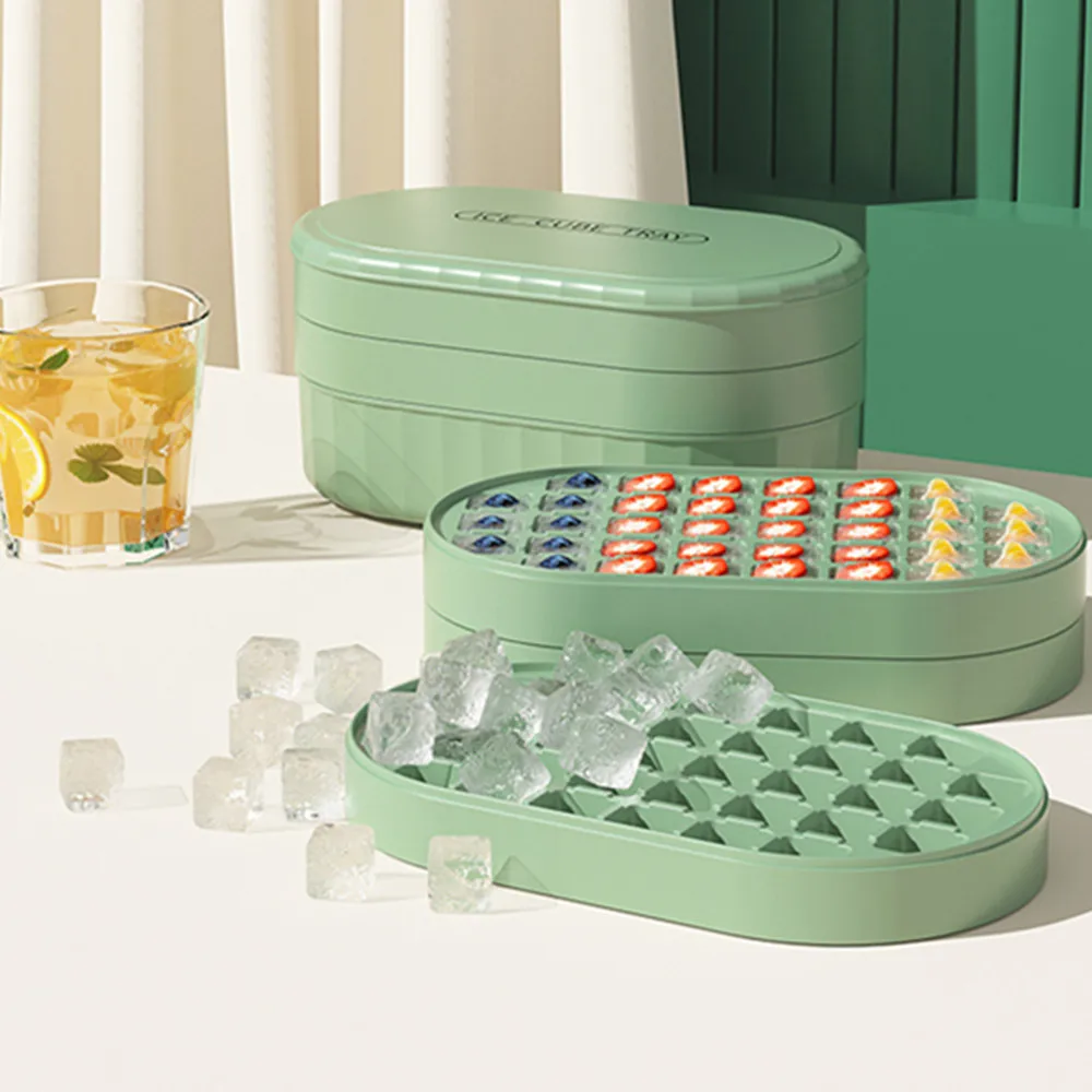 Лоток для льда с 36 ячейками и ящиком хранения форма домашнего сделай сам крышкой
