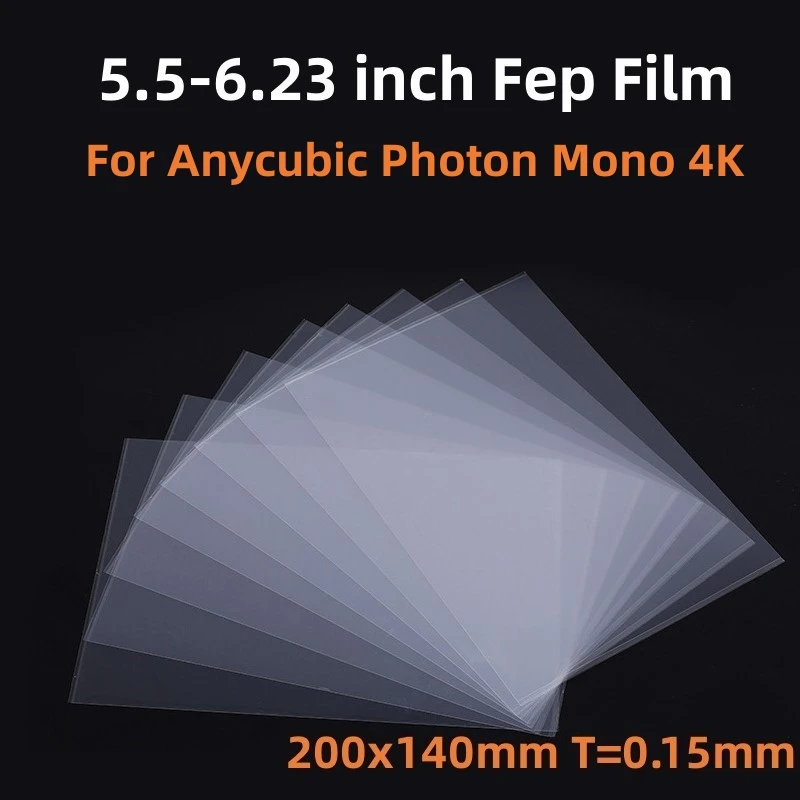 

6.23-дюймовая пленка FEP 200*140*0.15мм для ANYCUBIC Photon Mono 4K Photon Ultra Photon D2 Elegoo Запчасти для 3D-принтеров Аксессуары LCD SLA