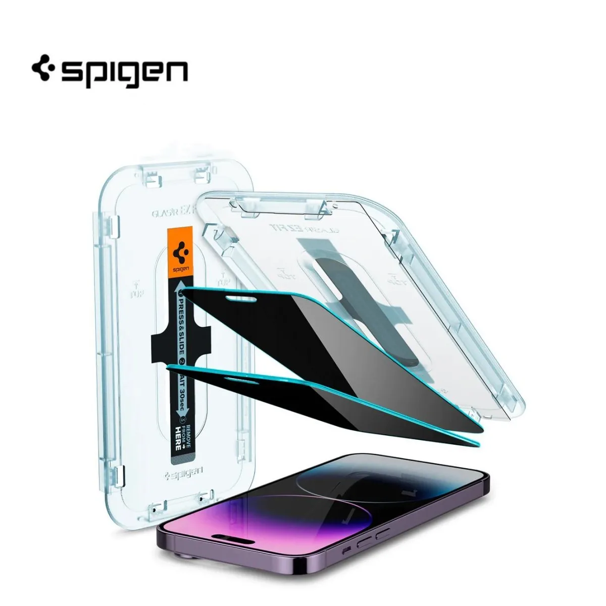 Spigen Glas.tR EZ-Fit противозрительная пленка Точная подходящая Защита экрана для быстрой установки 1 шт. на 12 13 14 Pro Max