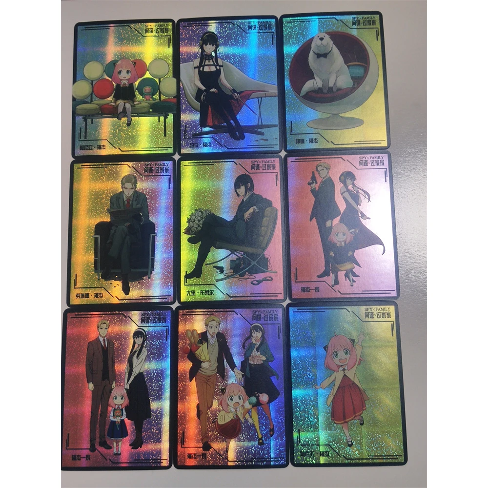 9 шт./компл. флэш-карта SPYFAMILY ACG кавайная сумерка Аня подделка изысканный бутик