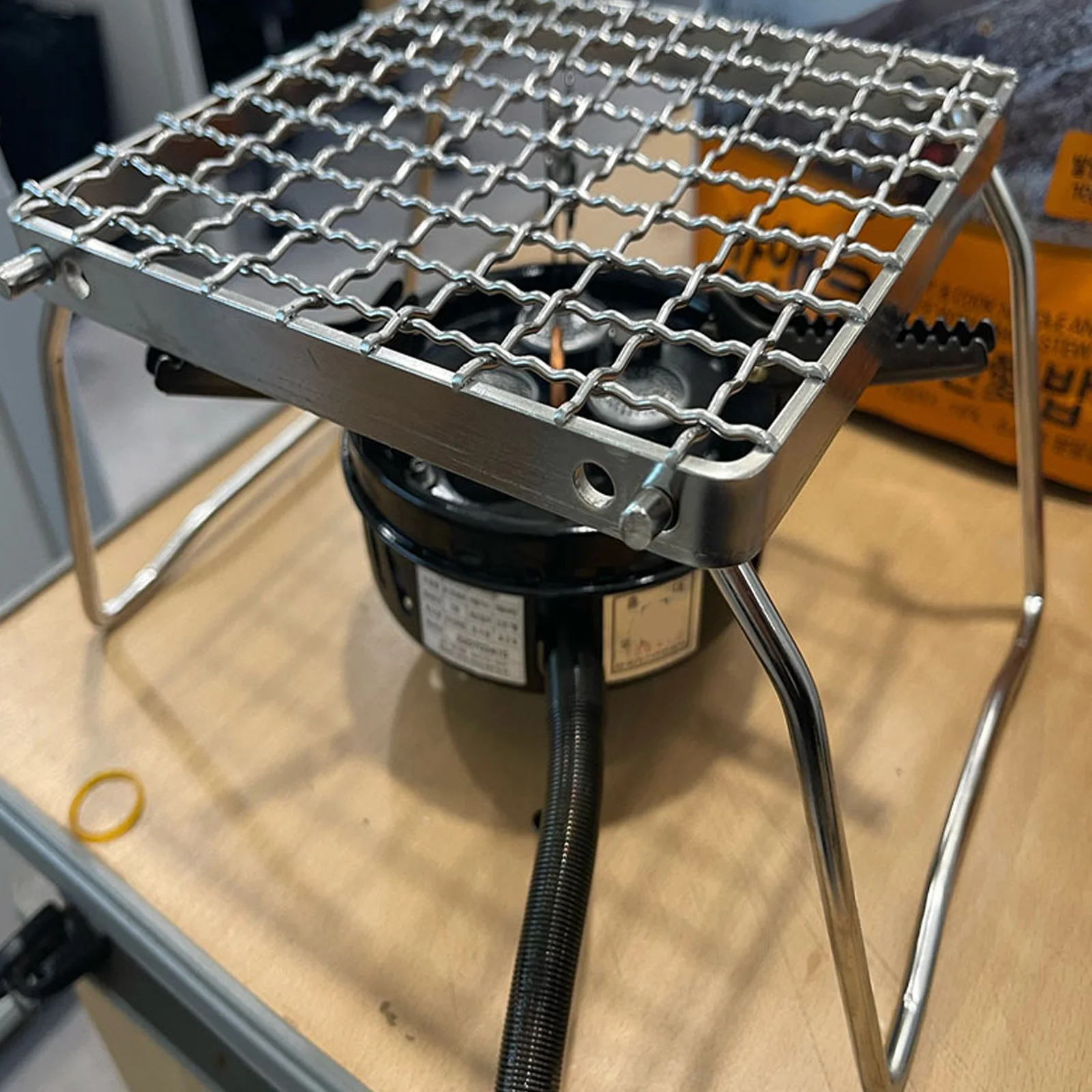 

Учебный инструмент для барбекю, складной газовый гриль для барбекю, для улицы, дома, портативный мини-костер для кемпинга, пикника, терка из ...