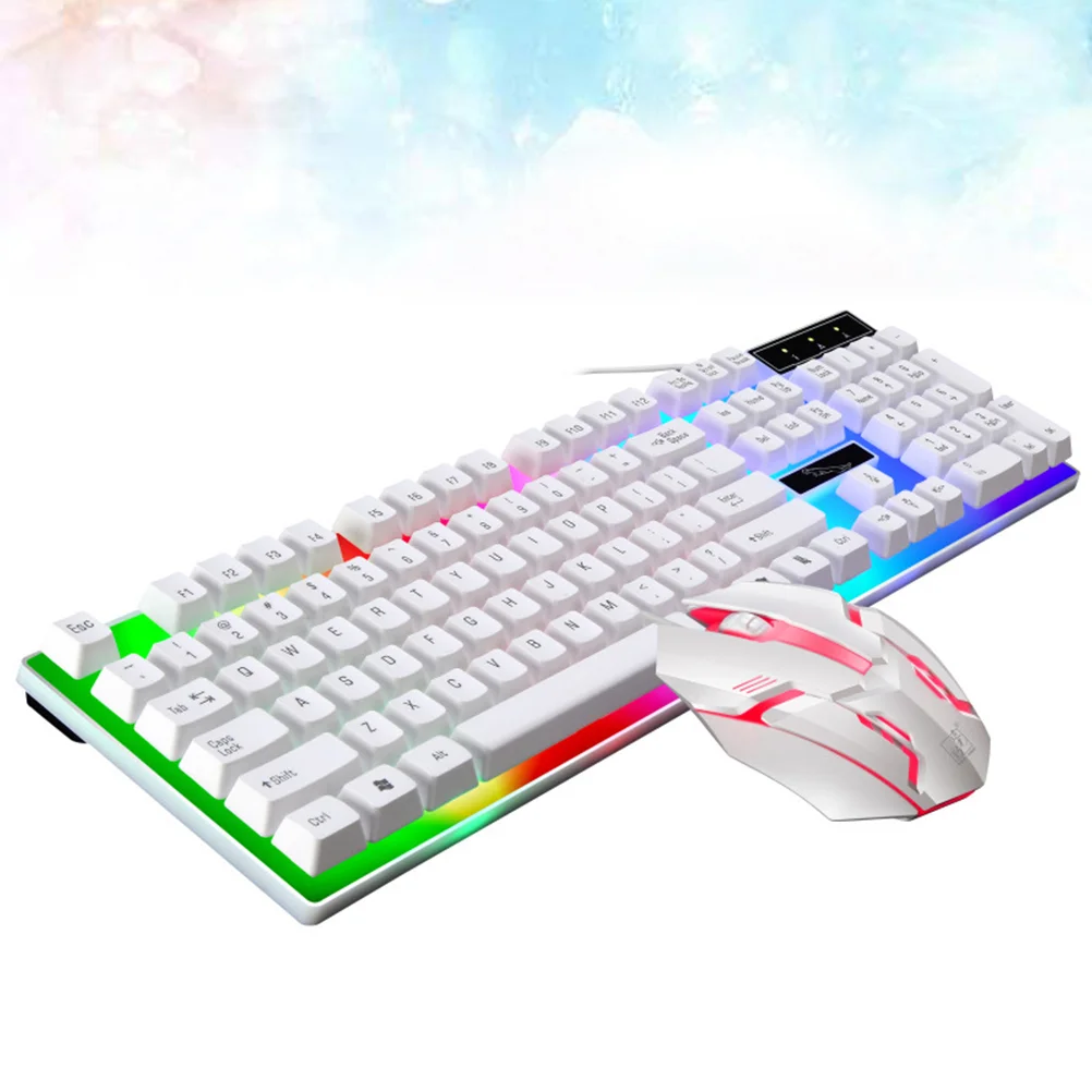 

Keyboard Wired Mouse Computer Usb Gaming Ergonomic Accessories Compact Led Backlight Mechanical Feeling Wireless