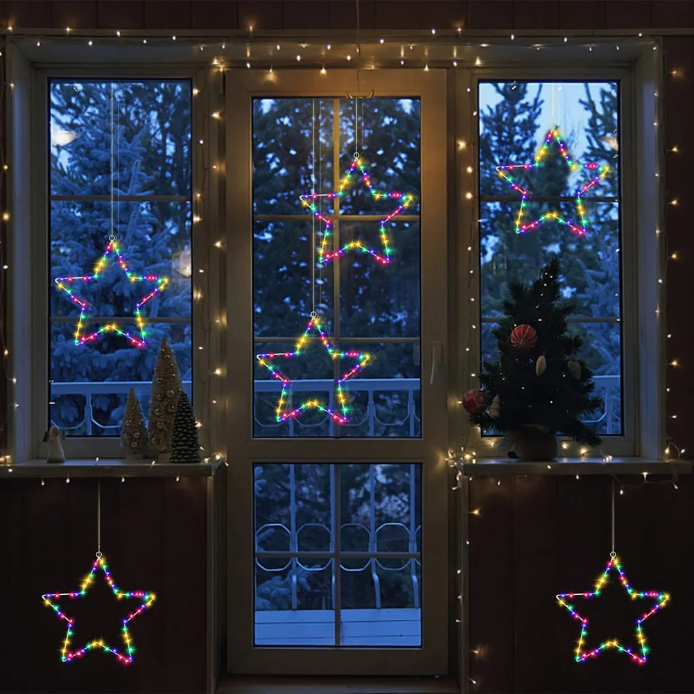 

Лампа с пятиконечными звездами, питание от батарейки, пятиконечная звезда, светящиеся лампы, 8 режимов, с пультом дистанционного управления,...