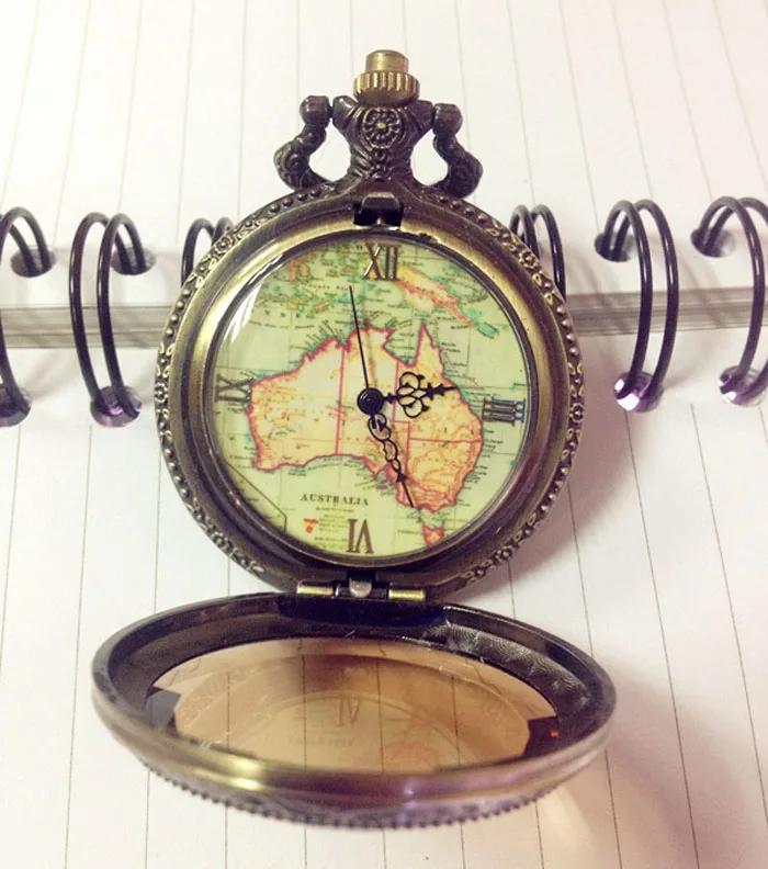 

Часы наручные мужские кварцевые карманные, винтажные карманные, с подвеской-цепочкой, в стиле американской карты, подарок