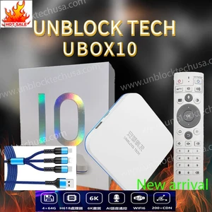 Imported [Genuine] New Unblock Tech UBOX10 PRO 4GB 64GB best set top box Korea Japan Canada france USA SG HK 
